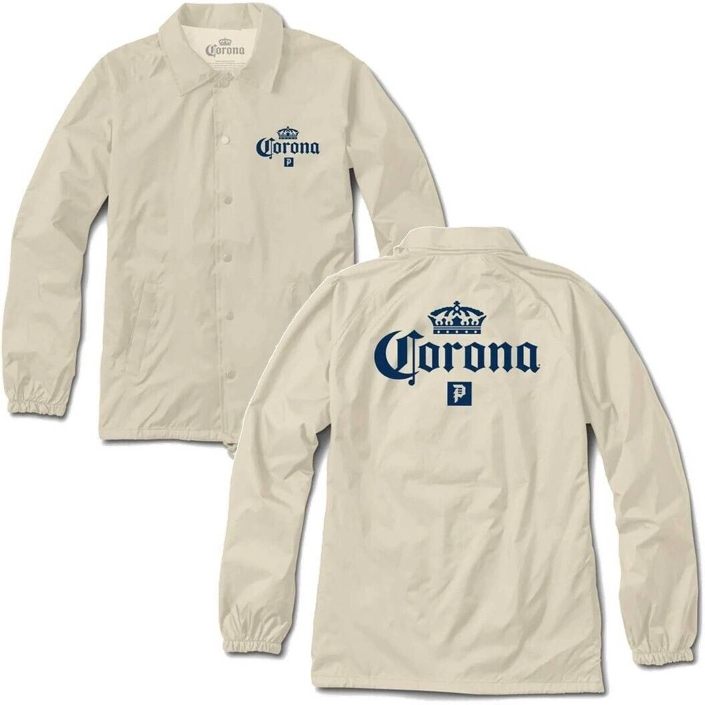 Primitive Skateboarding Apparel Men's X Corona Beer Cerveza Coach Jacket